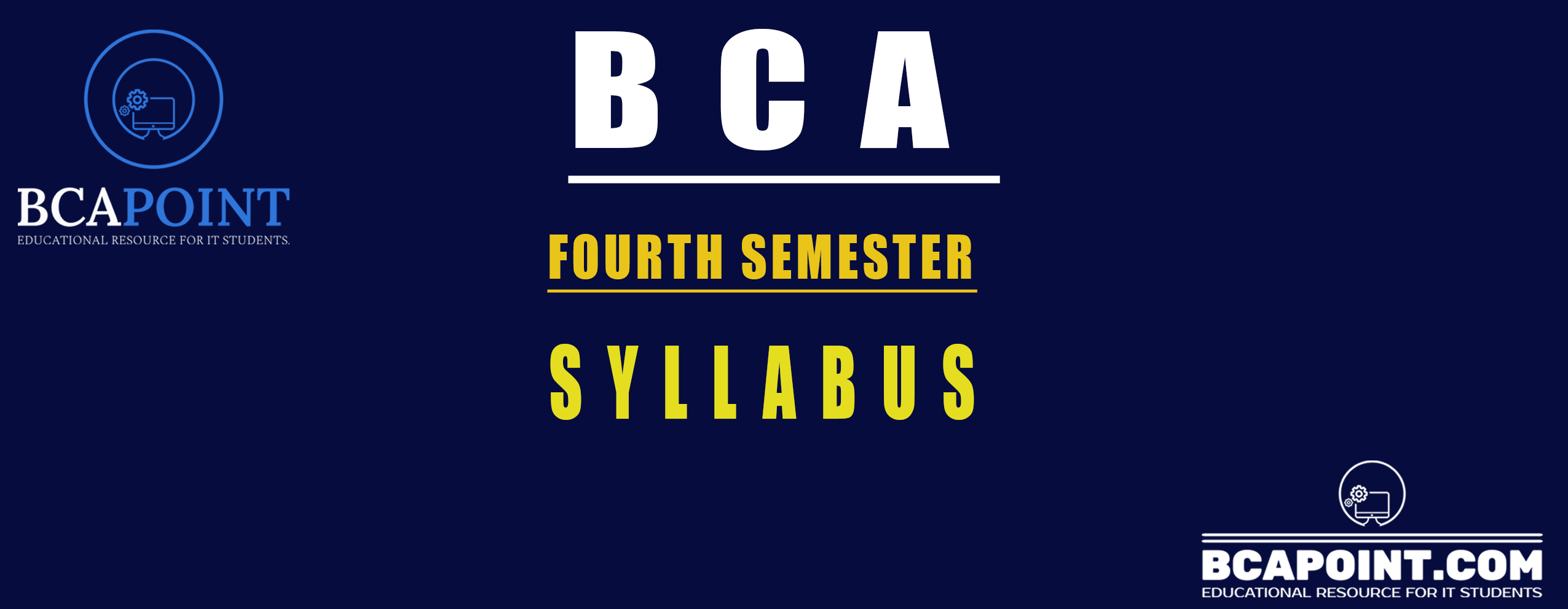 You are currently viewing BCA FOURTH SEMESTER SYLLABUS