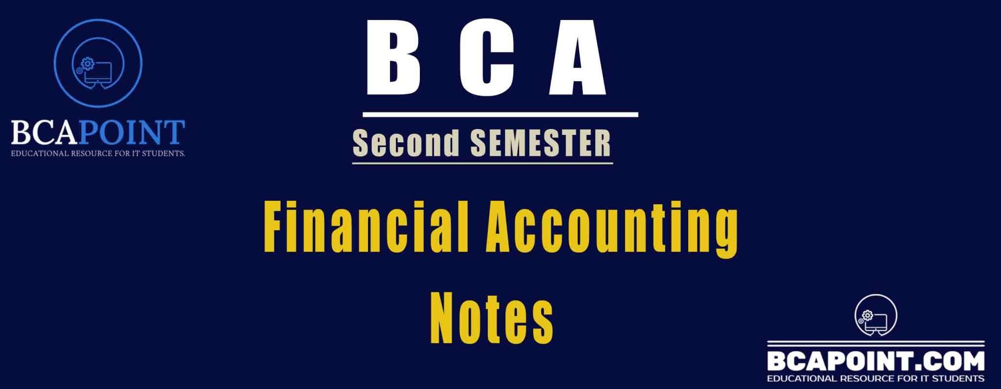 BCA Second Semester Notes - BCA NOTES : BCAPOINT