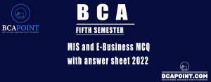 Read more about the article MIS and E-Business MCQ with answer sheet 2022 BCA Fifth Semester.