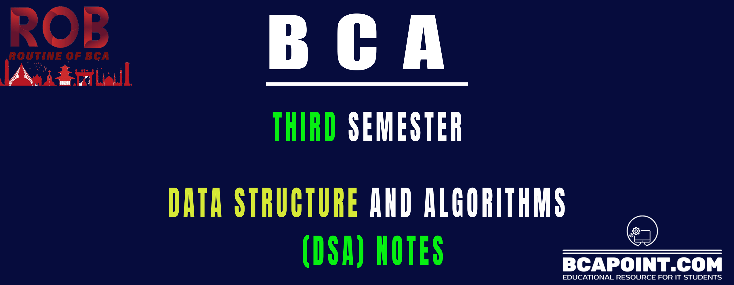 You are currently viewing DSA Notes pdf (Data Structure and Algorithms) BCA Third Semester 2023