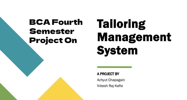 Tailoring Management System