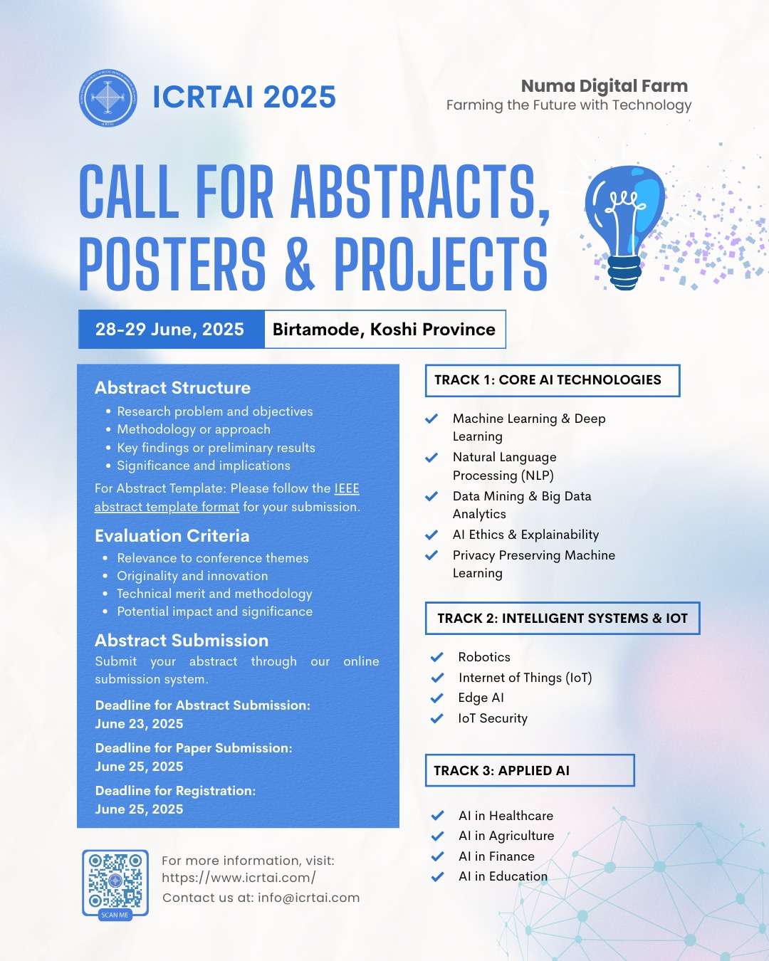 International Conference on Recent Trends in Artificial Intelligence 2025